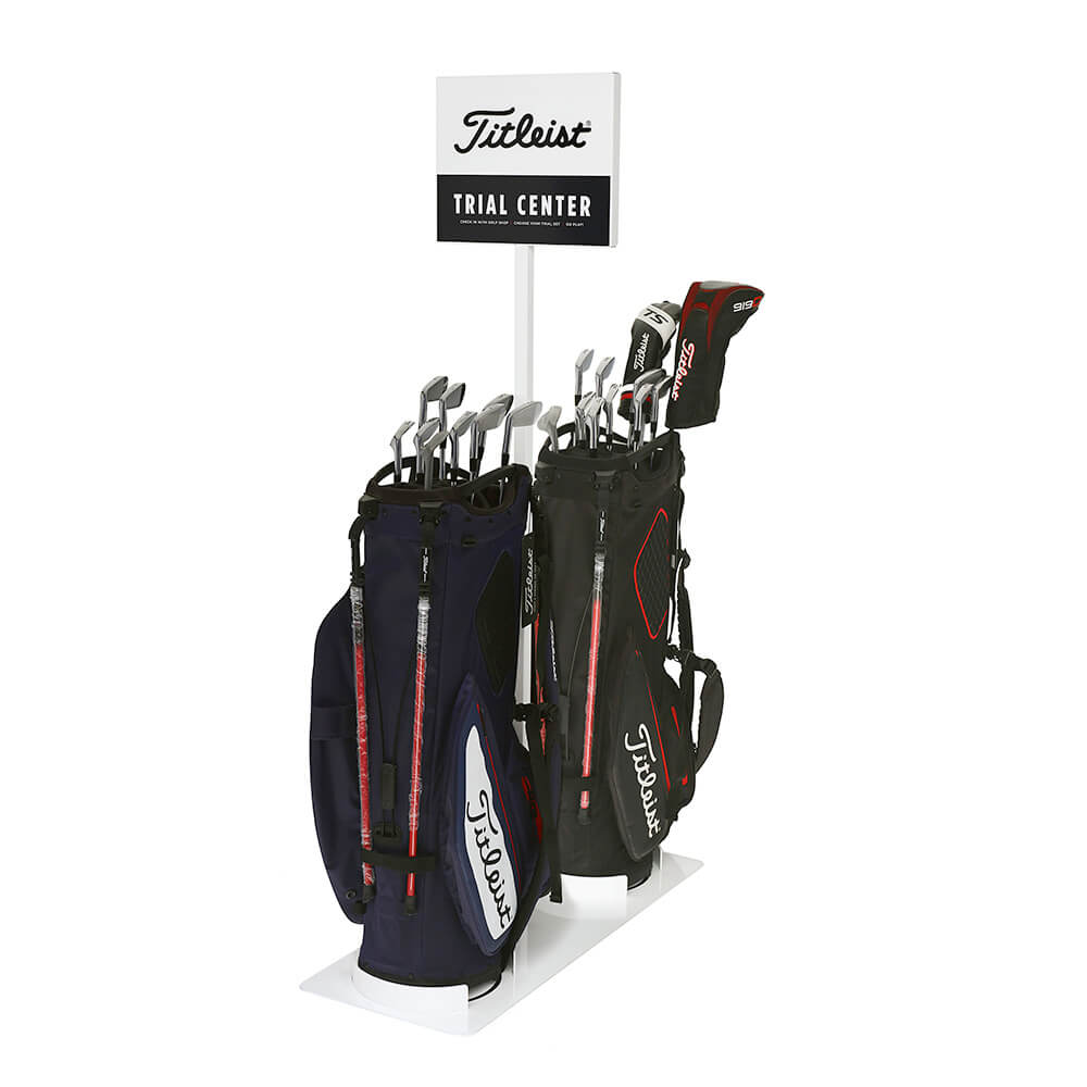 Trial Center Golf Bag Display